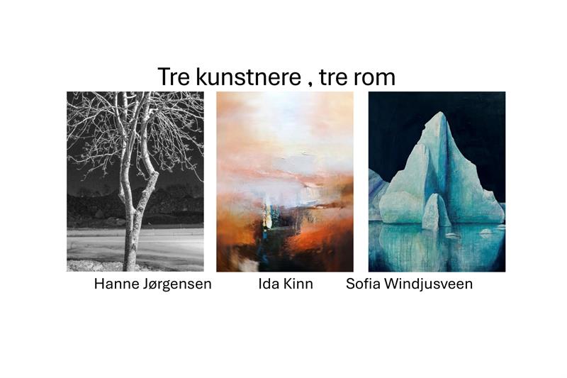 Utstilling Hanne Jørgensen, Ida Kinn og Sofia Windjusveen, 2026-01-18T12:00:00, from 12.00 to 16.00