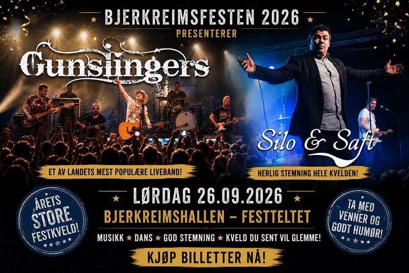 Konsert med Gunnslingers på Bjerkreimsmarken