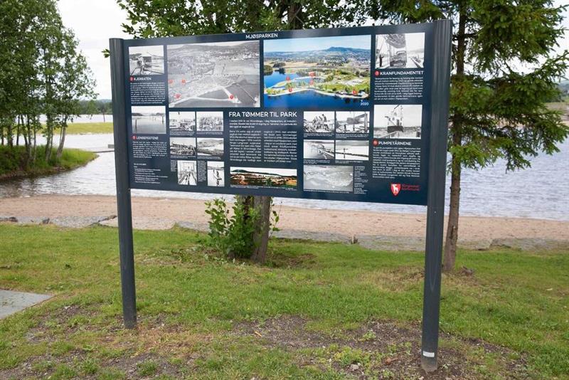 Plakat Aktiv torsdag i Mjøsparken - historisk vandring