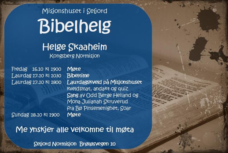 Bibelhelg på Misjonshuset i Seljord - Vest-Telemark.no