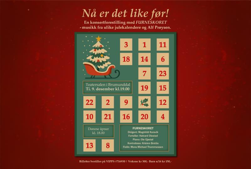 Plakat Nå er det like før! En konsertforestilling med FURNESKORET