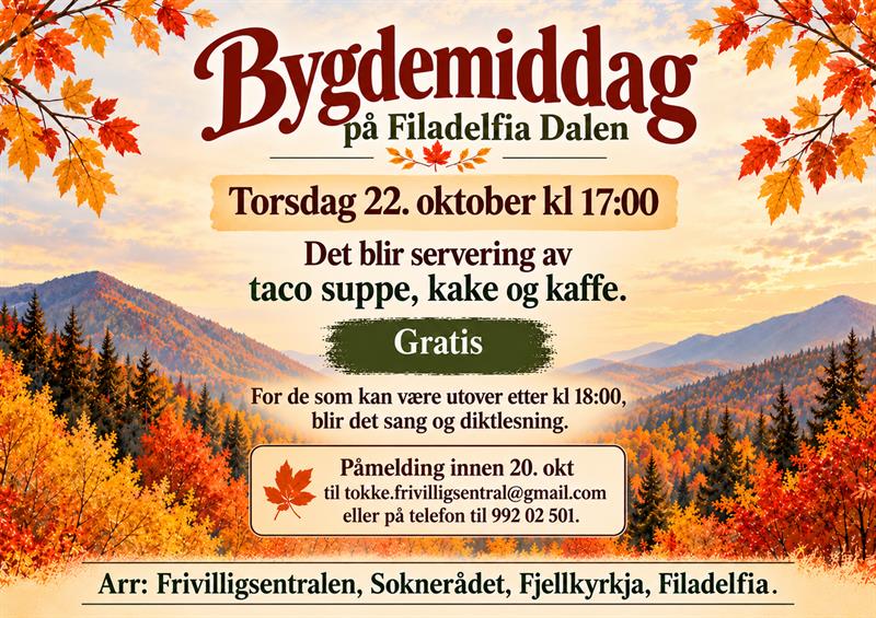 Bygdemiddag! - Vest-Telemark.no