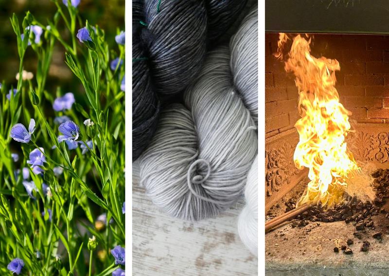 Linblomar, saueklypp og ulltråd. Ild i smia.