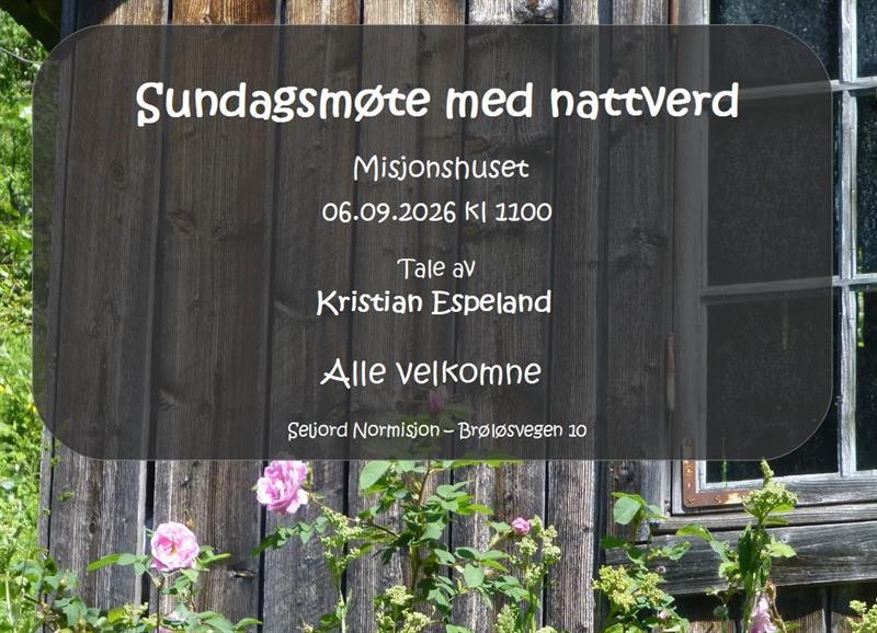 Sundagsmøte med nattverd i Seljord - Vest-Telemark.no