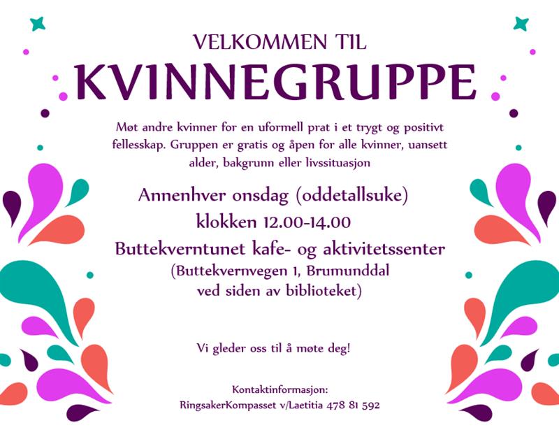 Plakat Kvinnegruppe i Brumunddal
