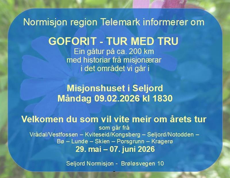 Informasjonsmøte om GOFORIT TUR MED TRU - Vest-Telemark.no