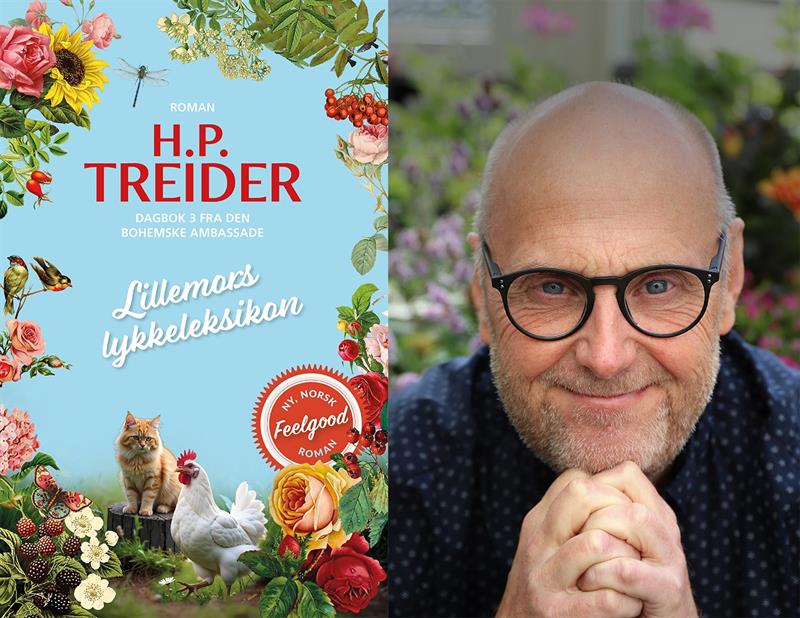 Plakat H.P. Treider om Lillemors lykkeleksikon