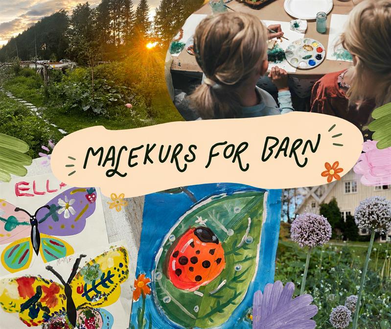 Plakat Malekurs for barn