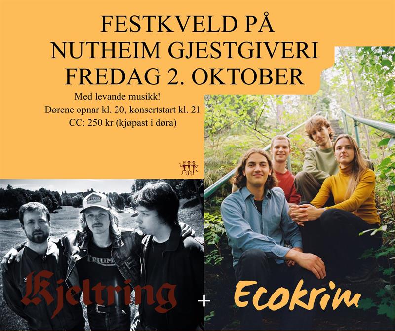 Festkveld på Nutheim med levande musikk! - Vest-Telemark.no