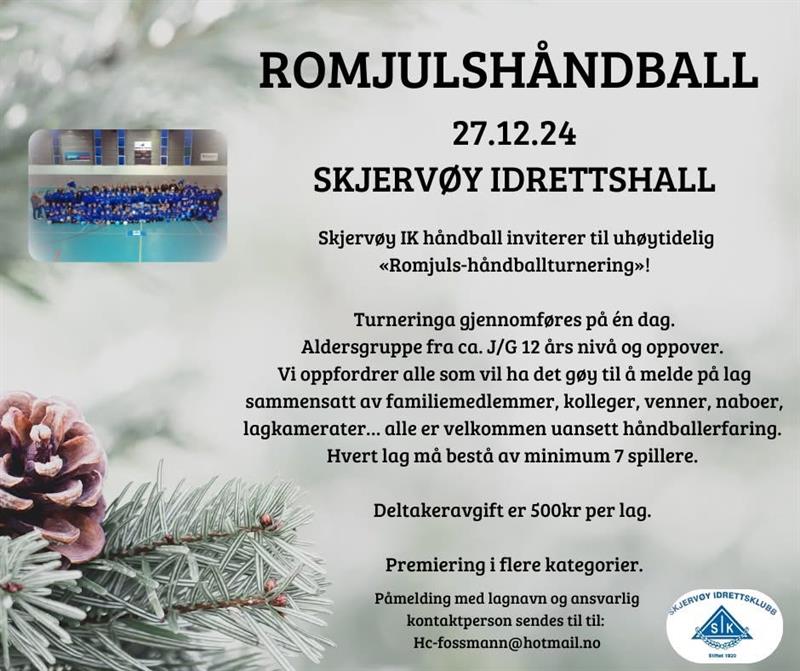 Plakat Romjulshåndball