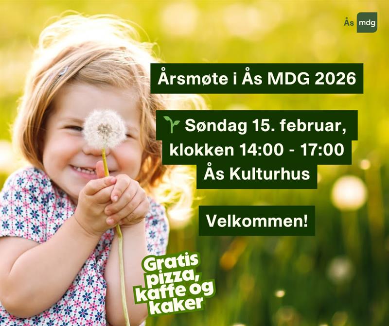 Plakat Årsmøte i Ås MDG