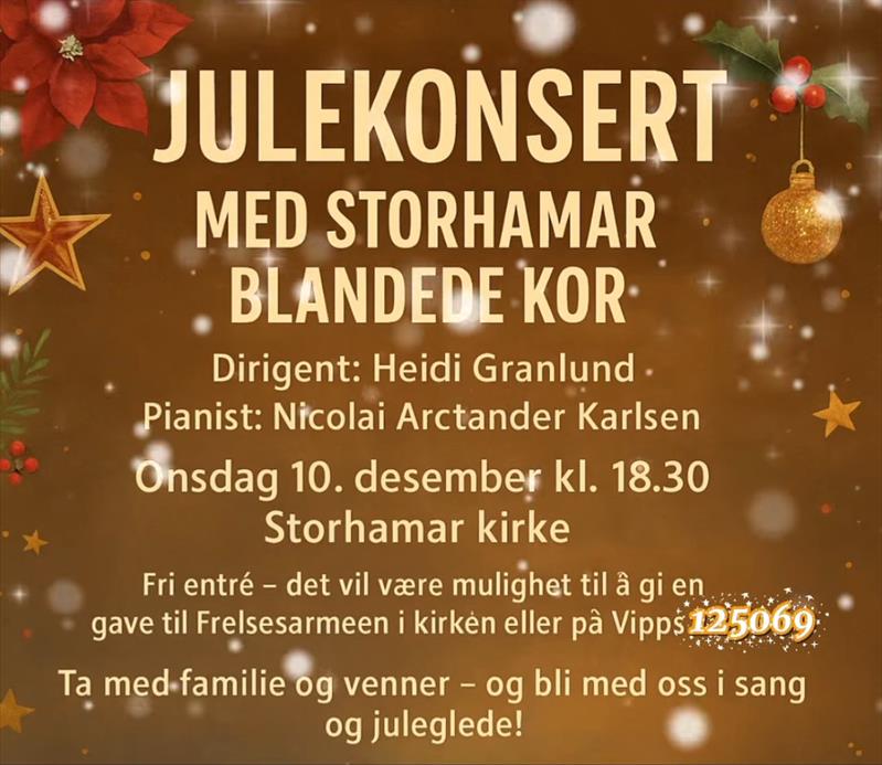 Plakat Julekonsert med Storhamar Blandede Kor
