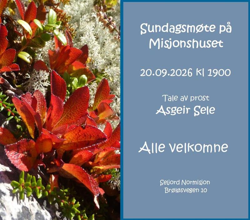 Sundagsmøte på Misjonshuset i Seljord - Vest-Telemark.no
