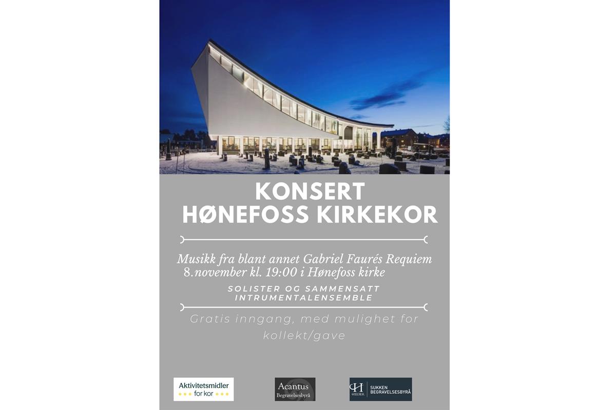 Konsert med Hønefoss kirkekor