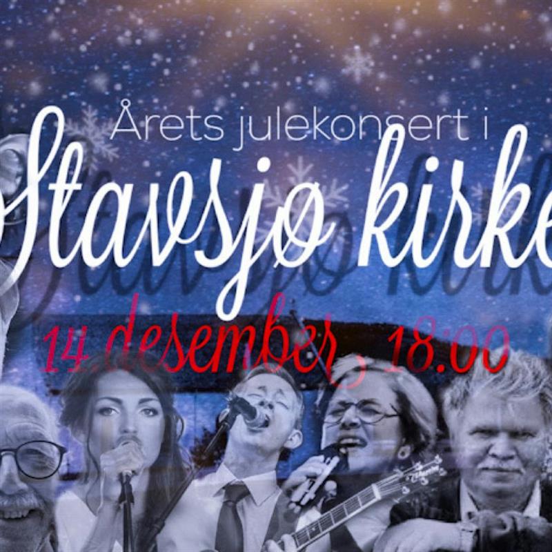 Plakat Årets julekonsert i Stavsjø kirke