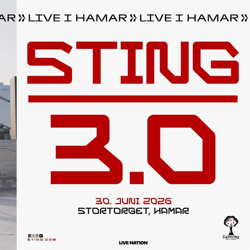 Plakat Sting - VIP-pakke på Hopen Servering ink. 2-retters!