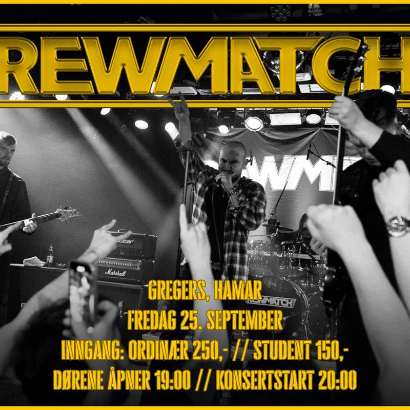 Plakat REWMATCH // LIVE PÅ GREGERS