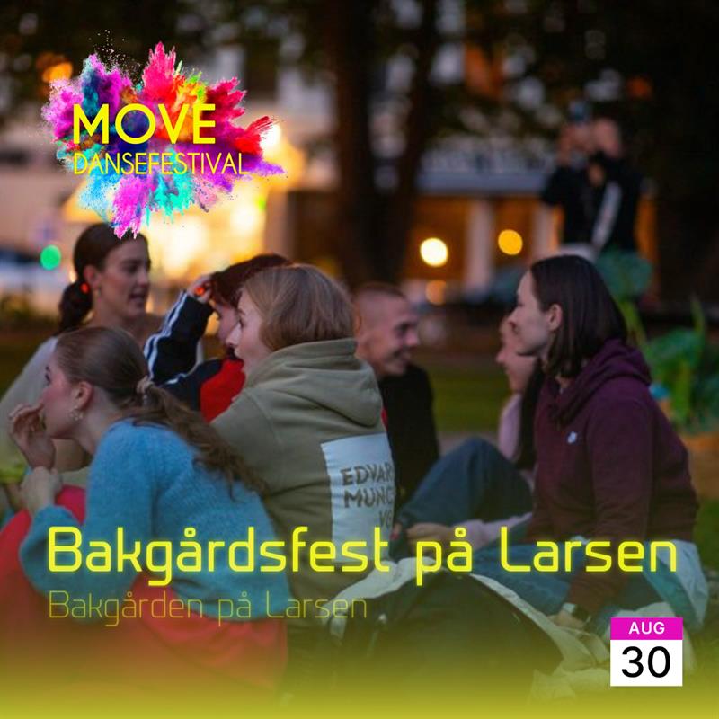 Plakat Bakgårdsfest på Larsen