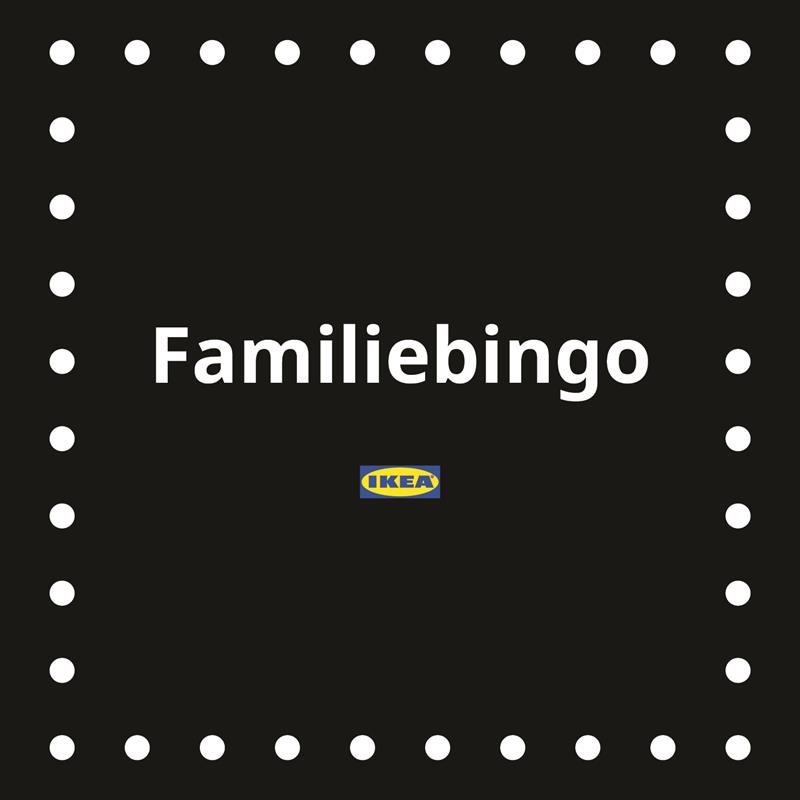 Plakat Familiebingo på IKEA Ringsaker