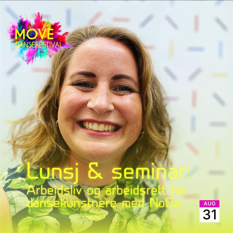 Plakat Lunsj & seminar: Arbeidsrett for dansekunstnere med NoDa