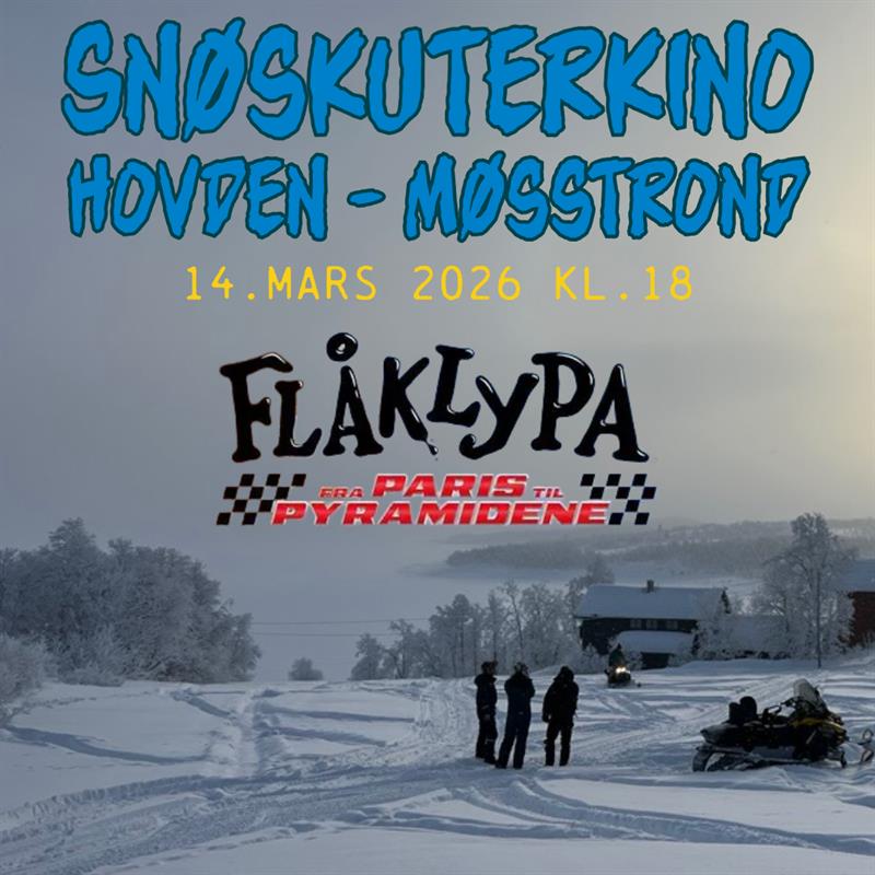 Drive in snøskuterkino på Møsstrond -  Flåklypa! - Vest-Telemark.no
