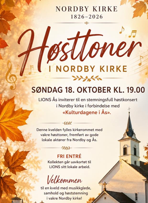 Plakat Høsttoner i Nordby kirke