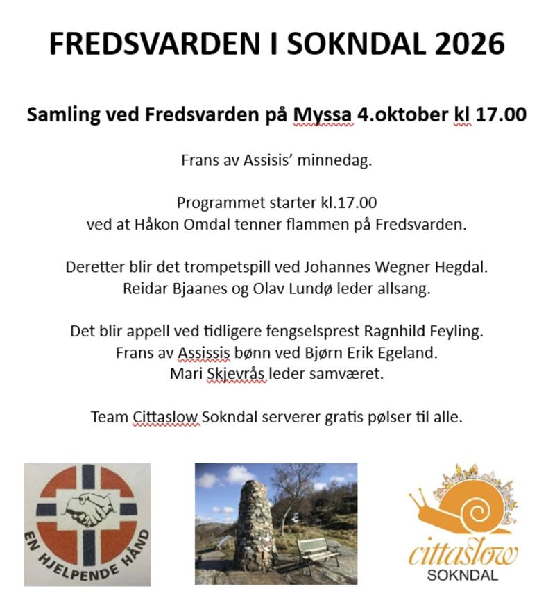 Fredsvarden in Sokndal