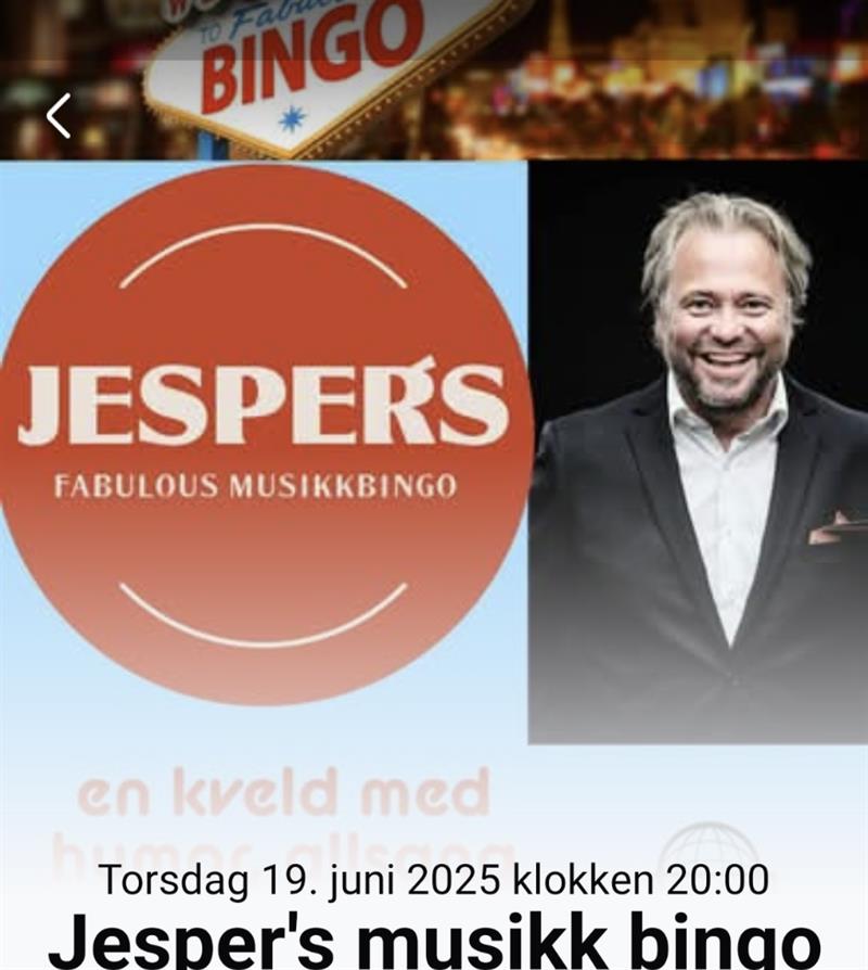 Plakat Jesper's musikkbingo