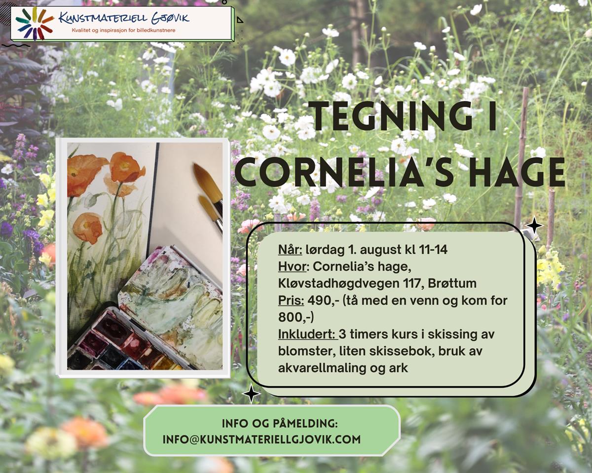 Plakat Tegning i Cornelia's hage
