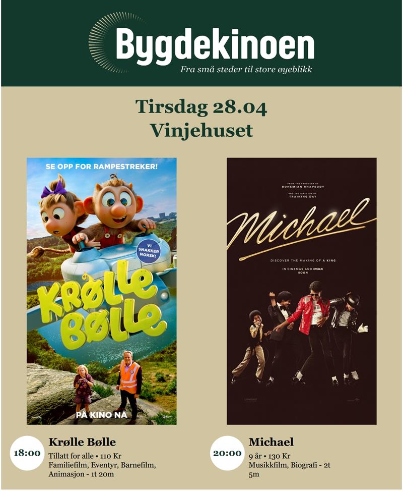 Bygdekino: Krølle Bølle//Michael - Vest-Telemark.no