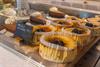 Basque cheesecake in muffins forms.