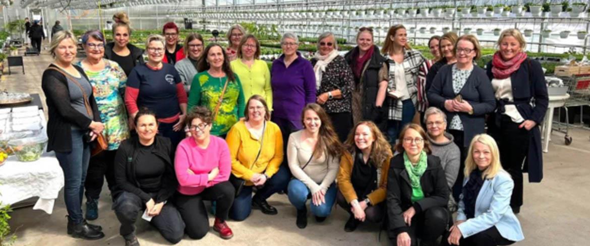 Aurora Network på besök vid Hietalas Handelsträdgård