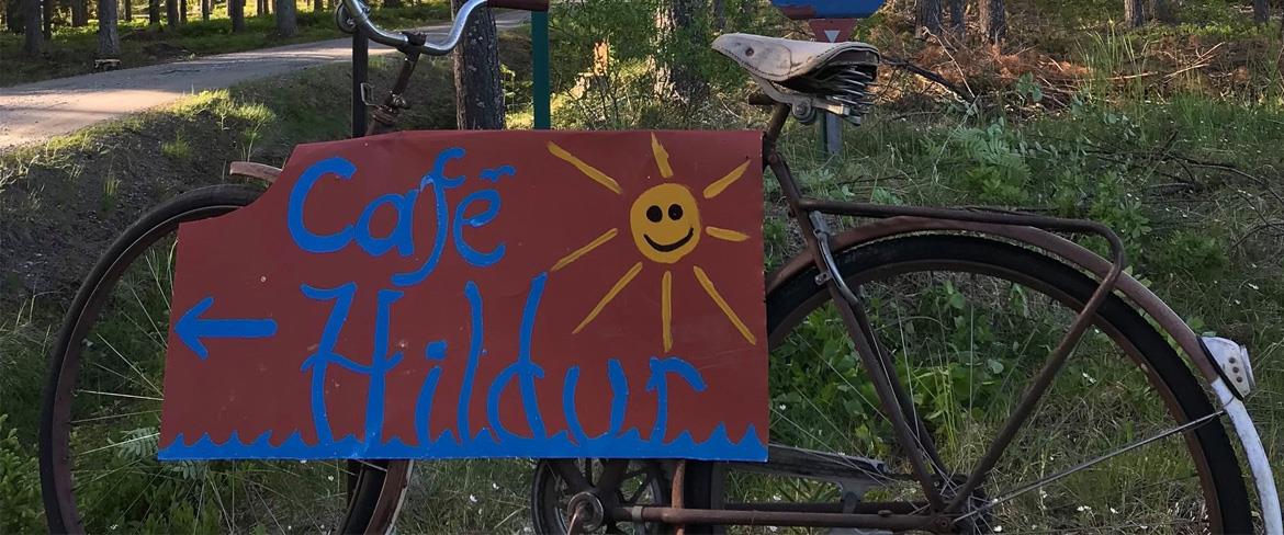 Café Hildur cykel skylt 1170x488