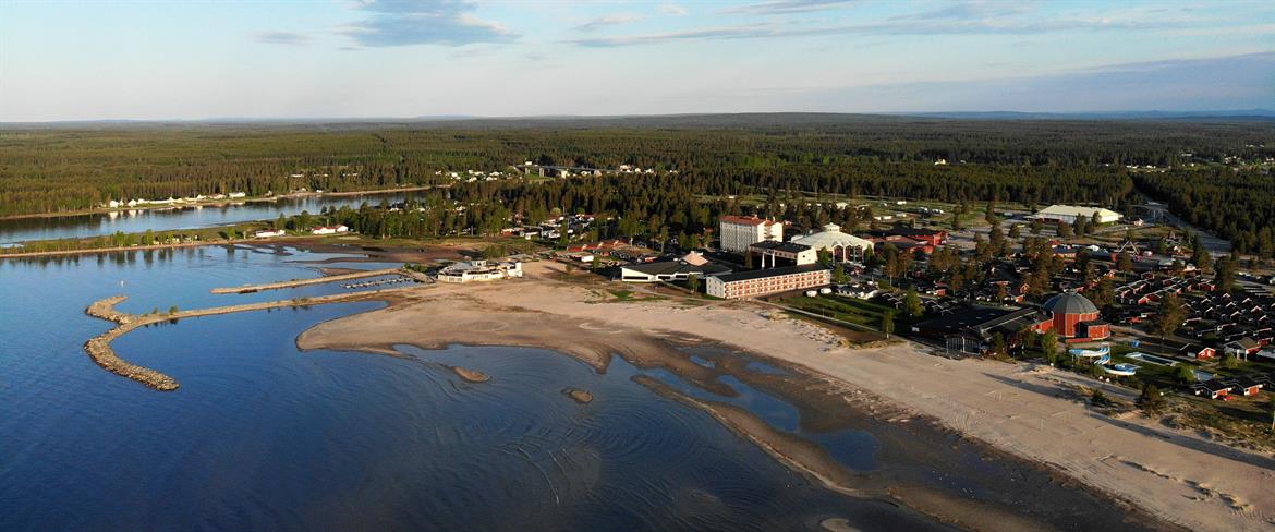 Drönarvy över Pite Havsbad