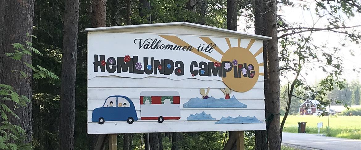 Hemlunda Camping Sign