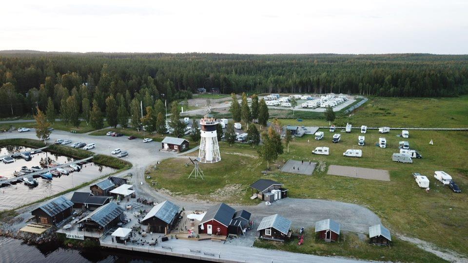 Jävre ställplats område från ovan