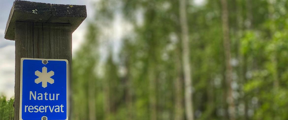 Sign of Nature reserv