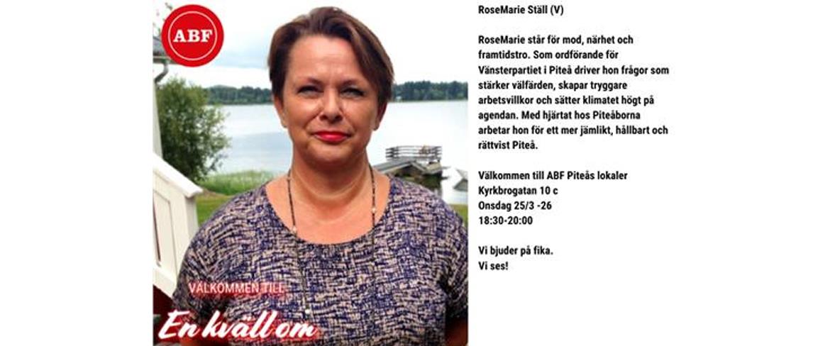 En kväll om RoseMarie Ställ
