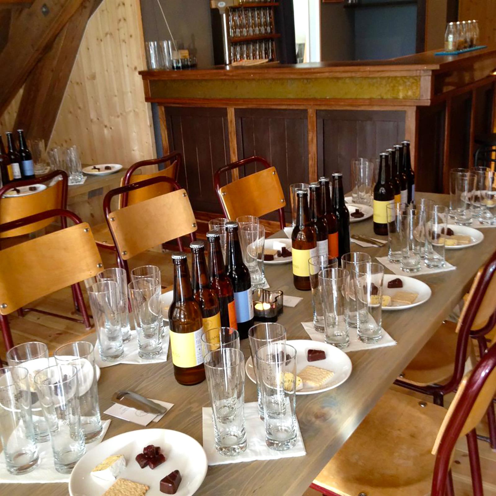 Beer tasting at Inderøy Farm Brewery