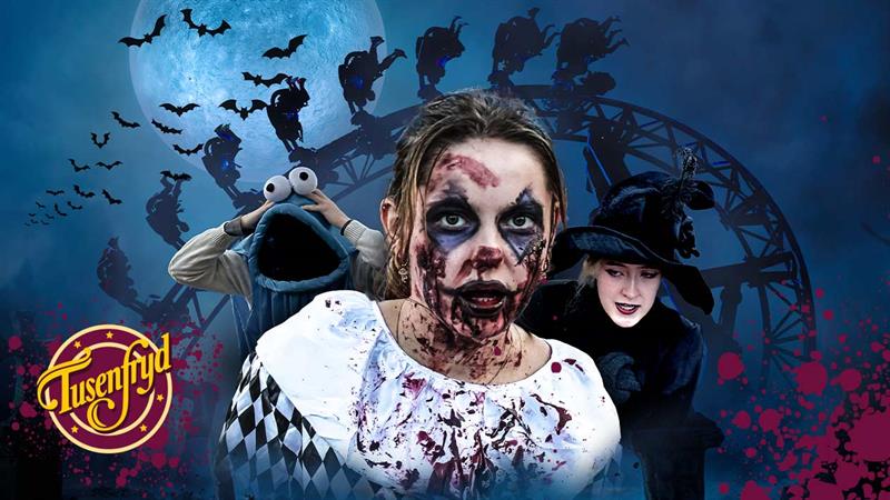 Plakat Halloween og høstferie på TusenFryd