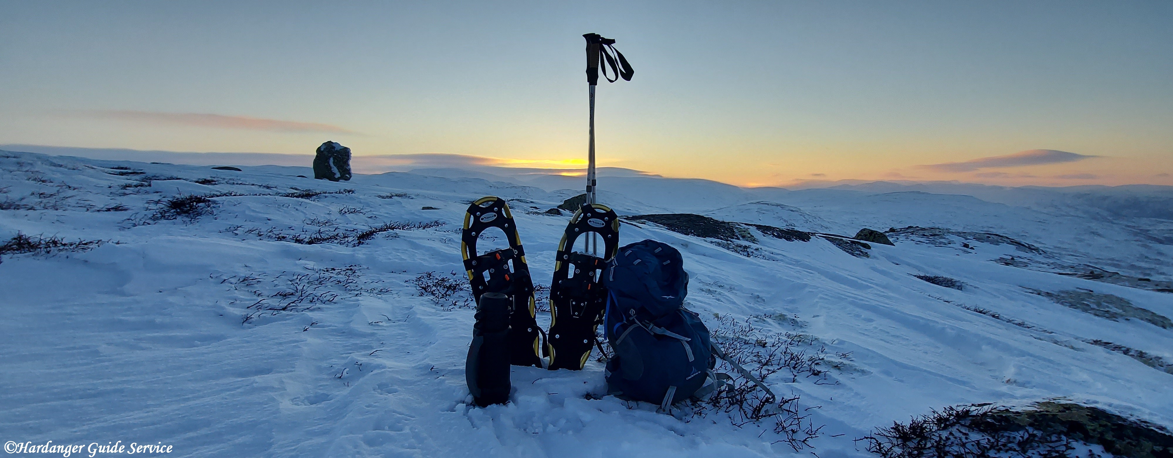 Guided snowshoe tour at the Hardangervidda