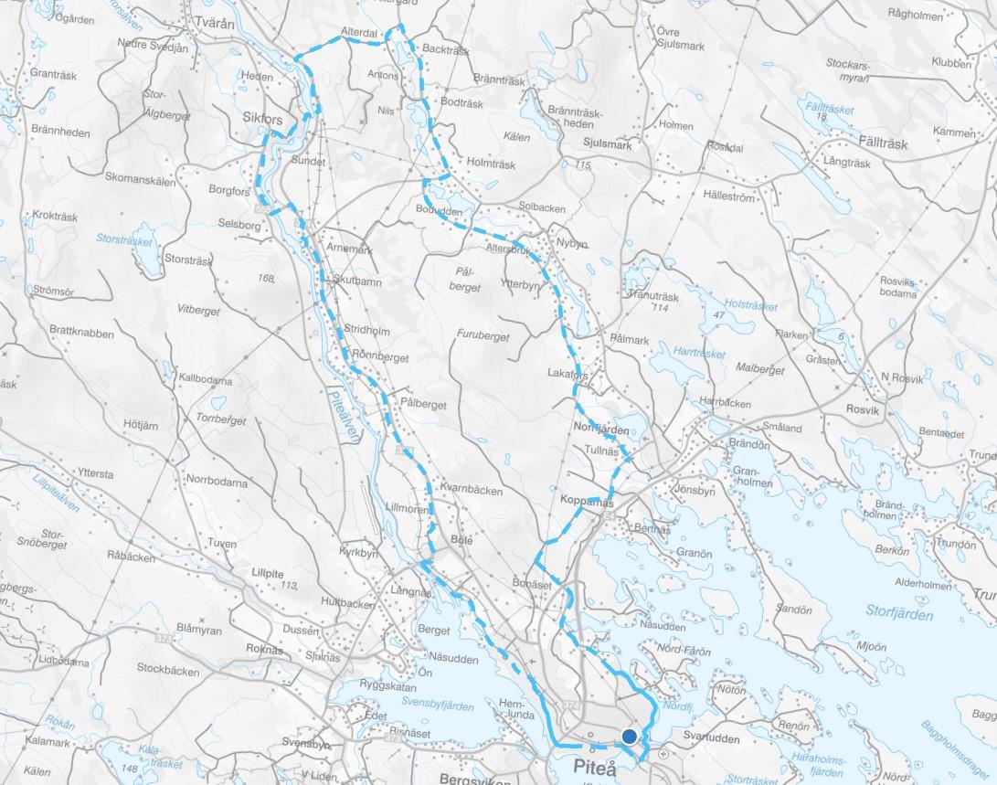 Cykelkarta över Alterdalsrundan