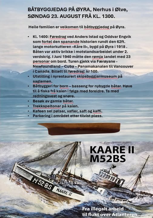 Båtbyggjedag på Øyra