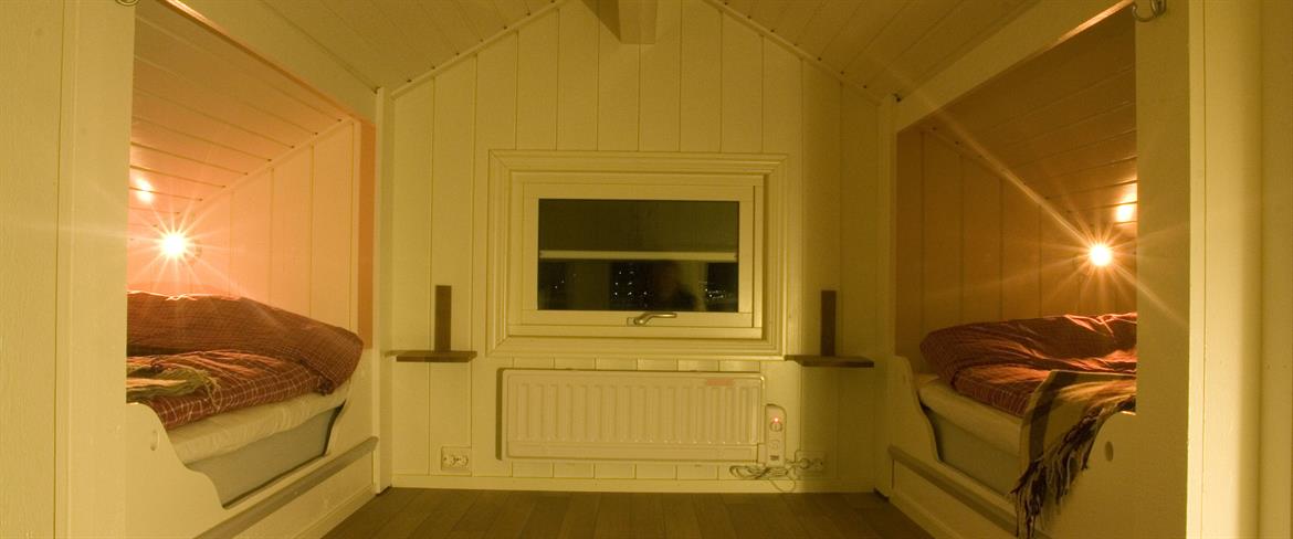 Björkbackens stuga loft.
