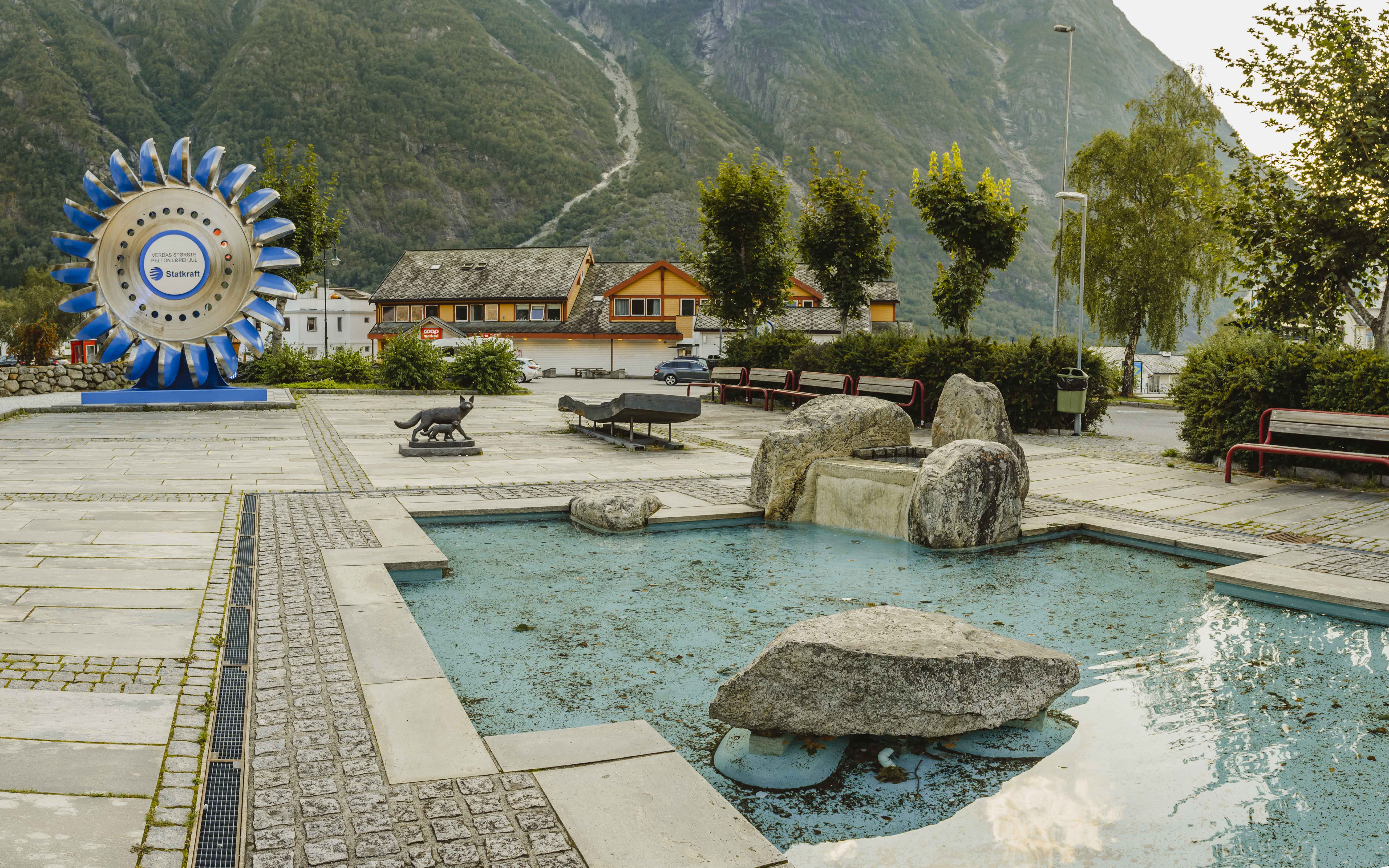 Sculpture Exhibition in the centre of Eidfjord