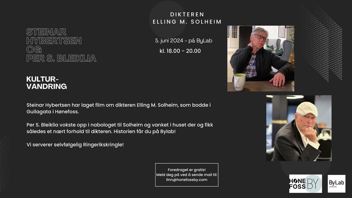 Kulturforedrag om Dikteren Elling M. Solheim