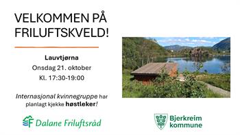 Outdoor evening in Bjerkreim