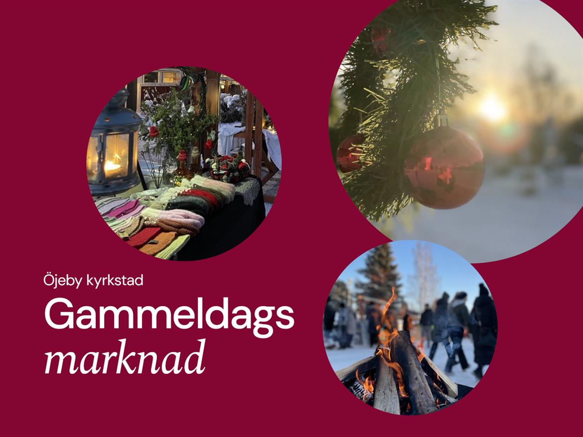 Gammeldags marknad i Öjeby kyrkstad.
