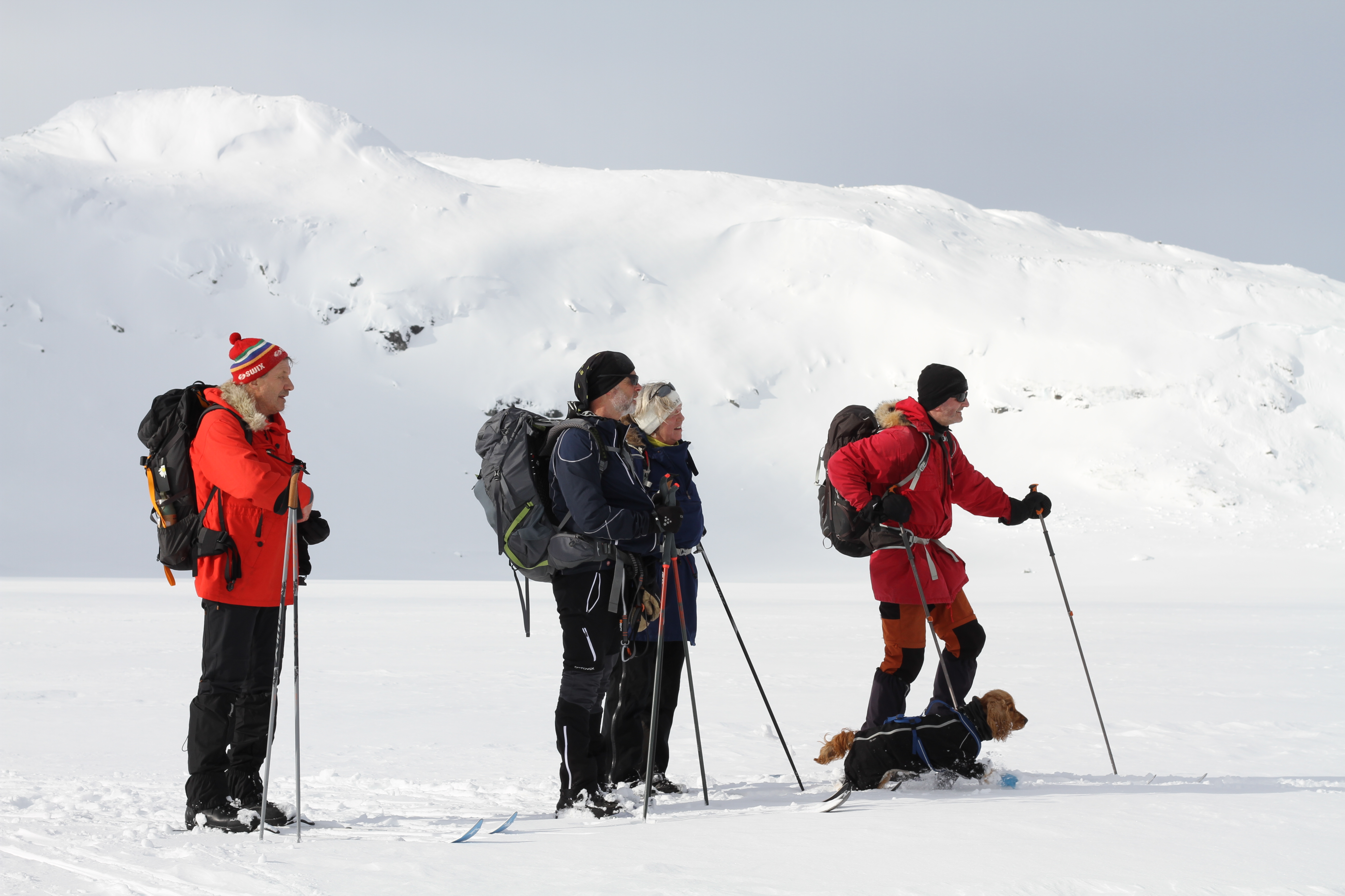 Frühlingstour auf Skiern für Senioren