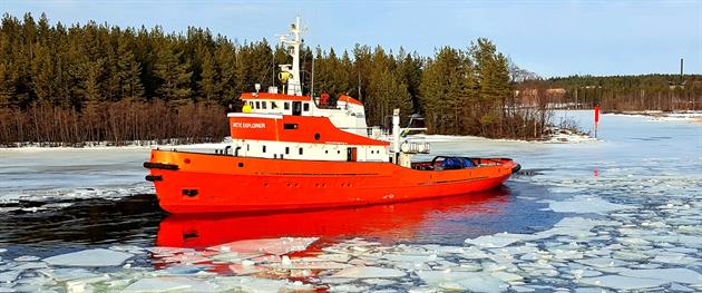 The icebreaker on its way, Pressbild